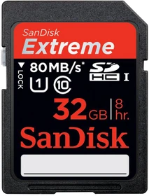 SanDisk Extreme R80/W60 32GB, UHS-I, Class 10
