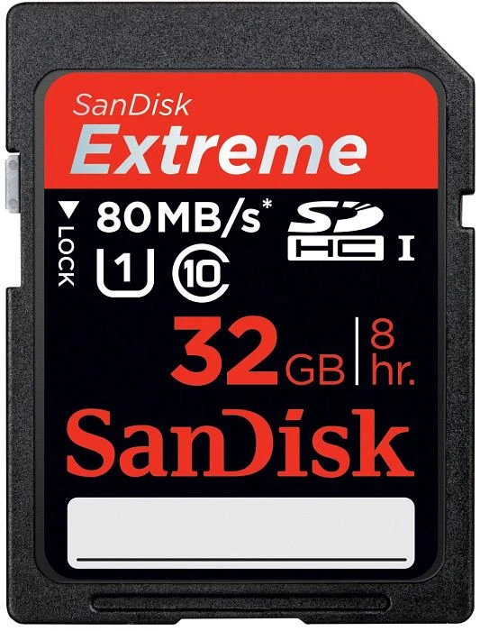 SanDisk Extreme R80/W60 32GB, UHS-I, Class 10