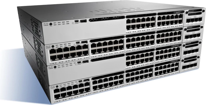 Cisco Catalyst 3850 IP Base Rackmount Gigabit Managed Stacking Switch, 24x RJ-45, 1x Erweiterungsslot, 435W PoE+