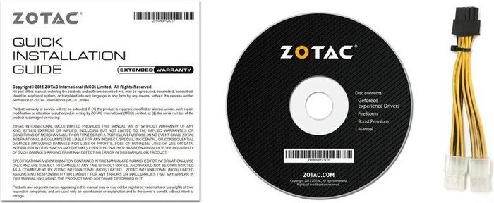 Zotac GeForce GTX 1080 Mini, 8GB GDDR5X, DVI, HDMI, 3x DP