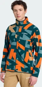 adidas Terrex Multi Printed Fleece Jacke aurora ivy/semi impact orange (Herren)