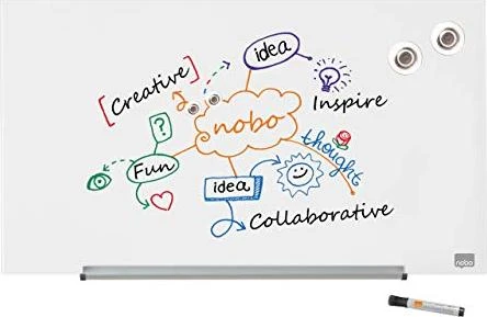 Nobo Impression Pro Whiteboard Glas 31" 31", rot/weiß, 68x38cm