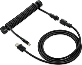 Sharkoon Skiller SGK50 Aviator Cable Set, USB-C [Stecker] auf USB-A [Stecker], Tastaturkabel (Spiral-Textilkabel), 1.85m, schwarz