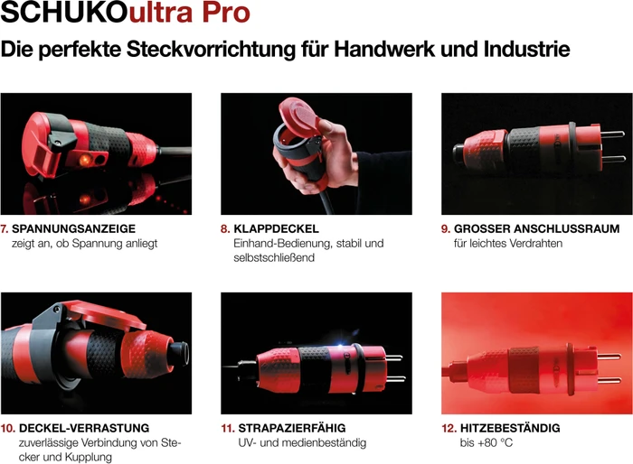 as-Schwabe SCHUKOultra Pro Polyurethan Verlängerungskabel IP54 orange/grau, H07BQ-F 3G1.5, 25m
