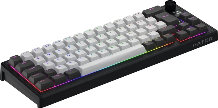 Hator Skyfall 65 Pro Wireless, weiß/schwarz, LEDs RGB, Aurum Vanila Silent, USB/Bluetooth, EU