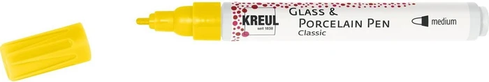 Kreul Glass & Porcelain Pen Classic medium signalgelb