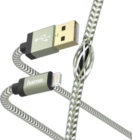 Hama Lade-/Datenkabel Reflective Lightning/USB-A 1.5m grün