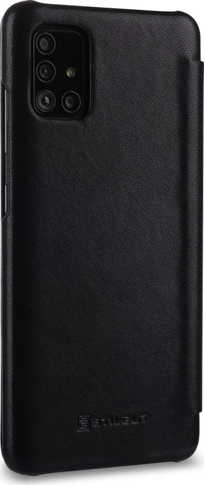 Stilgut Book Type Leather Case Nappa für Samsung Galaxy A51 schwarz
