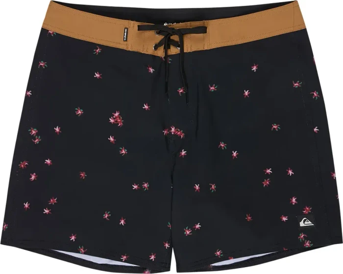 Quiksilver Surfsilk Kaimana Printed 16" Badeshorts black/fallen blossom (Herren)