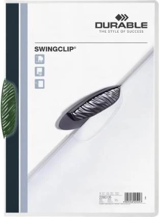 Durable Swingclip Klemmmappe, A4, grün/transparent, 25er-Pack