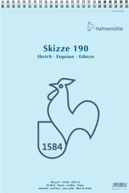 Hahnemühle Skizze 190 Skizzenblock Spiralbindung, A3, 50 Blatt