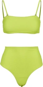 Urban Classics High Waist Bandeau Bikini-Set electric lime (Damen)