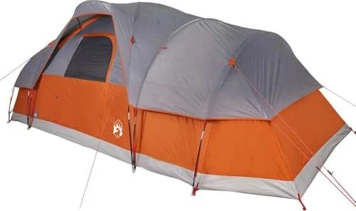 vidaXL 11 Personen Familienzelt grau/orange