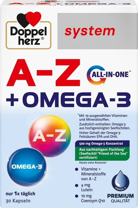 Doppelherz system A-Z All-In-One + Omega 3 Kapseln, 30 Stück