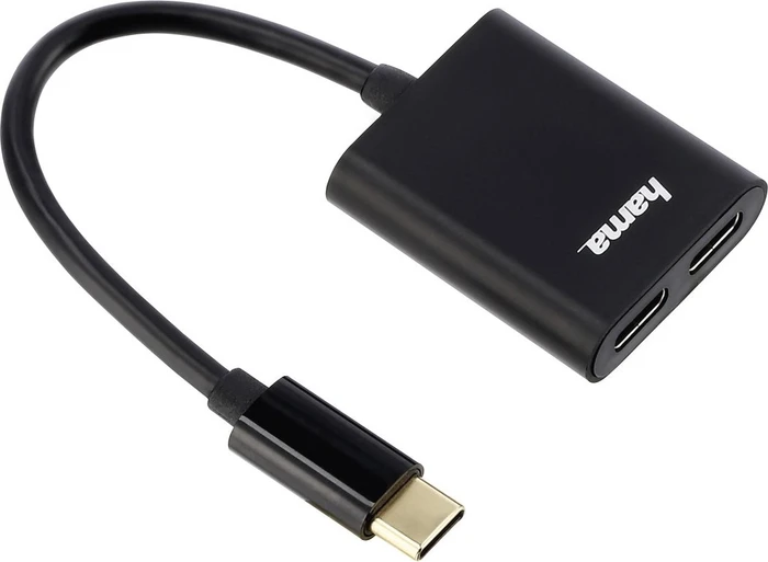 Hama USB-Hub, 2x USB-C 2.0, USB-C 2.0 [Stecker]