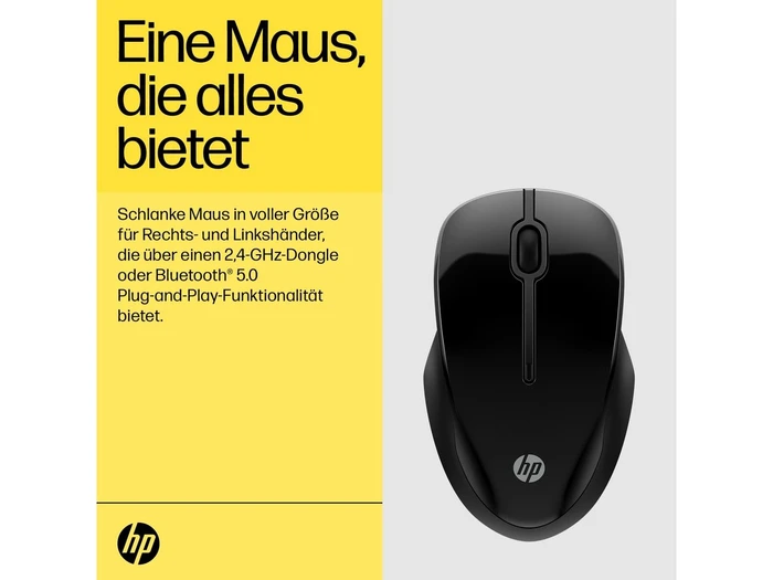 HP 250 Dual Mode Wireless Mouse, schwarz, USB/Bluetooth