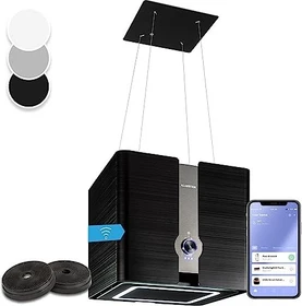 Klarstein Futurelight Insel-Dunstabzugshaube schwarz