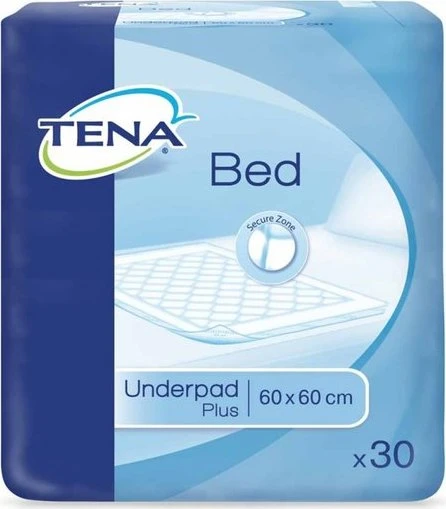 Tena Bed Secure Zone Super Bettschutzeinlage, 60x60cm, 120 Stück (4x 30 Stück)