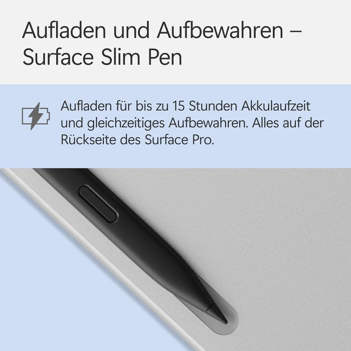 Microsoft Surface Pro 12" Keyboard Slim Pen 2 Bundle mit Copilot-Taste, Schiefer, DE