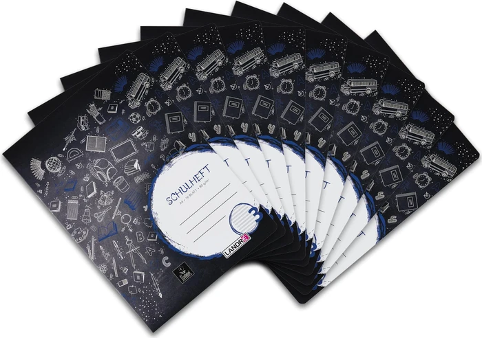 Landré Schulheft, A4, Lineatur 3, 16 Blatt, 10er-Pack