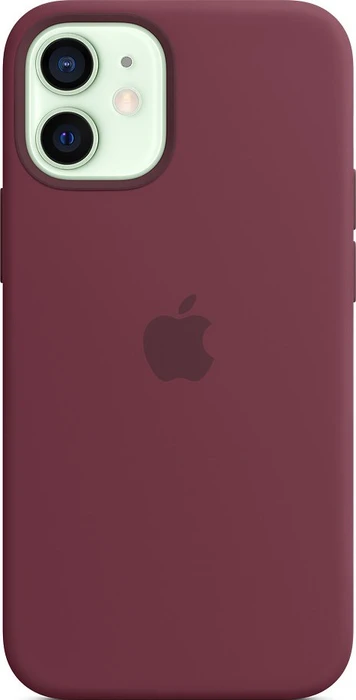 Apple Silikon Case mit MagSafe für iPhone 12 Mini Pflaume