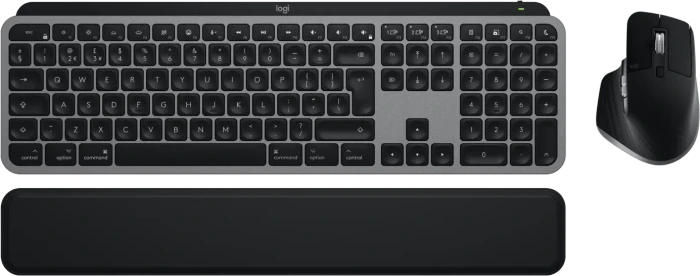 Logitech MX Keys S Combo for Mac, Space Gray, schwarz/grau, Logi Bolt, USB/Bluetooth, UK
