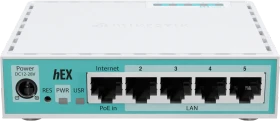 MikroTik RouterBOARD hEX refresh Gigabit Router, 5x RJ-45, PoE PD (E50UG)