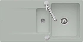 Villeroy & Boch Siluet 60 R Einbau Becken reversibel mit Ablauffernbedienung fossil