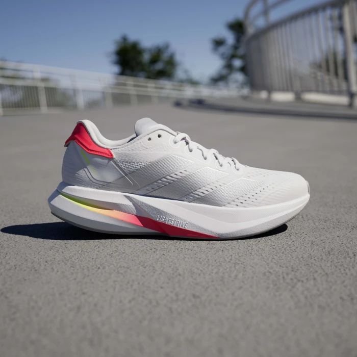 adidas Duramo Speed 2 cloud white/silver metallic/lucid red (Damen)