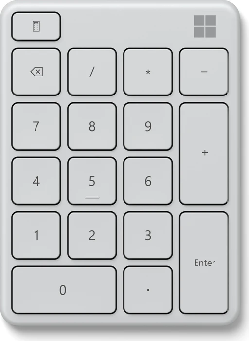 Microsoft Wireless Number Pad, Gletscherblau, Bluetooth