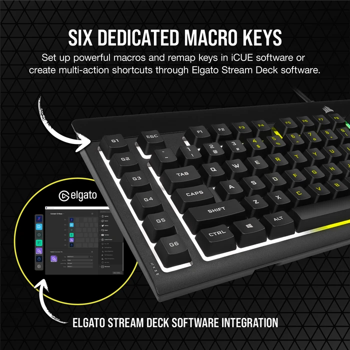 Corsair Gaming K55 RGB PRO, USB, PT