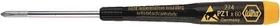Wiha Precision ESD 272 Schlitz Schraubendreher, 2.5x50mm