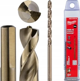 Milwaukee Red Cobalt HSS-G TiN Metallbohrer, 4x43x75mm, 10 Stück