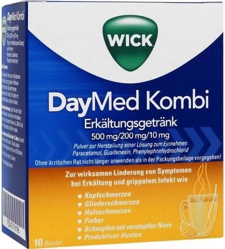 Wick DayMedi Kombi Erkältungsgetränk Pulver Beutel, 10 Stück