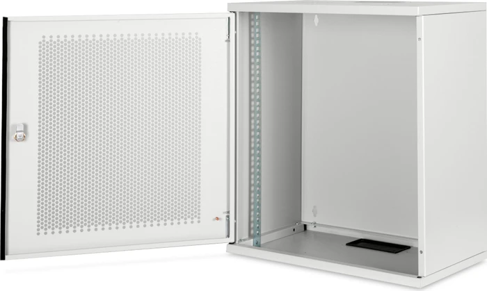 Digitus Professional SoHo-Line Wandschrank 12HE, unmontiert, Sicherheitsglastür, IP2X, grau, 400mm tief