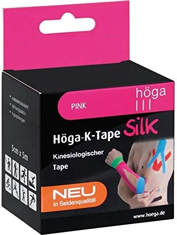 Höga Höga-K-Tape Silk Rolle 5m x 5cm rosa, 1 Stück