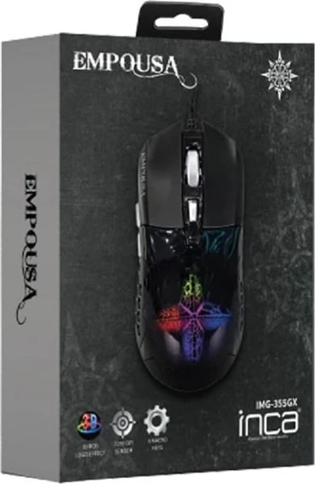 Inca IMG-355GX RGB Gaming Mouse schwarz, USB
