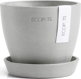Ecopots Kunststoff-Topf Antwerp Mini 11.5cm white grey