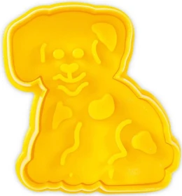 Städter Präge-Ausstecher mit Auswerfer Hund 7cm gelb