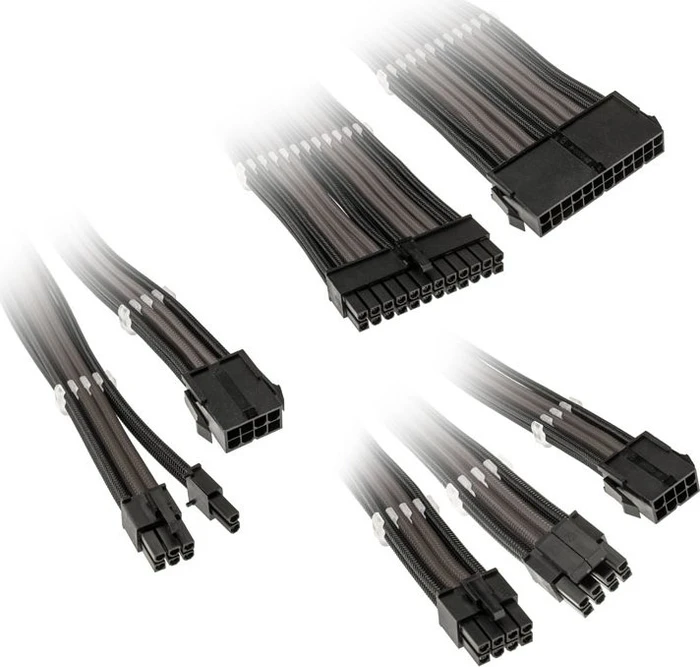 Kolink Core Adept Braided Cable Extension Kit, Black/Gunmetal