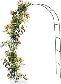 Relaxdays Rosenbogen/Torbogen Rankhilfe Metall 240cm grün
