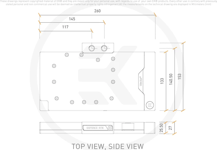 EK Water Blocks Quantum Line EK-Quantum Vector² Strix/TUF RTX 4080 D-RGB, Nickel, Acetal
