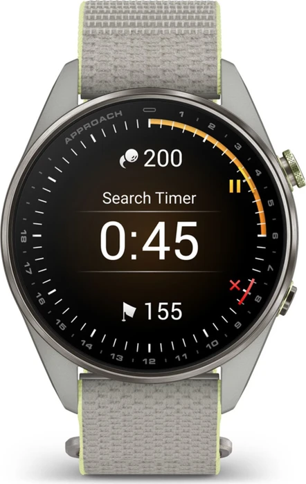 Garmin Approach S72 47mm silver-citron titanium/fog grey-citron