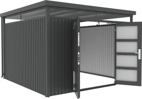 Floraworld Systemhaus Q10 Gerätehaus 314x314cm metallic schwarz