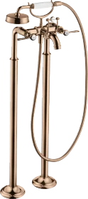 Hansgrohe Axor Montreux 2-Griff Wannenarmatur bodenstehend mit Hebelgriffen polished red gold