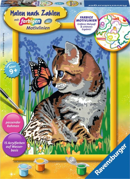 Ravensburger Malen nach Zahlen Katze mit Schmetterling