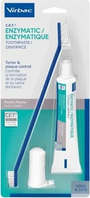 Virbac Enzymatic Zahnpflege-Set mit Zahnbürste, 70g