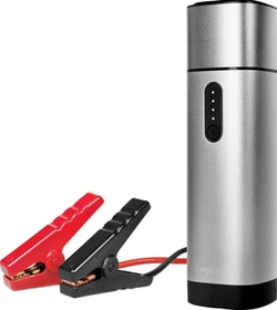 LogiLink Powerbank 10000mAh 2x USB-A Auto-Starthilfe metallgrau