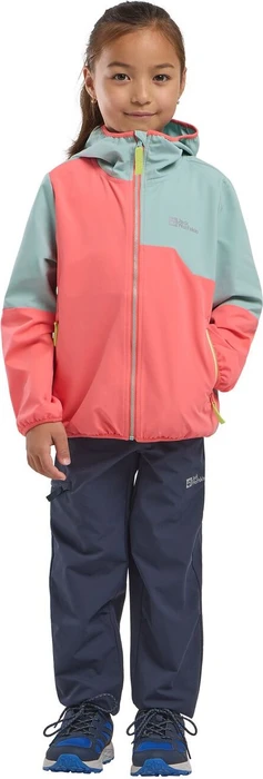 Jack Wolfskin Turbulence Hooded Funktionsjacke sunset coral (Junior)