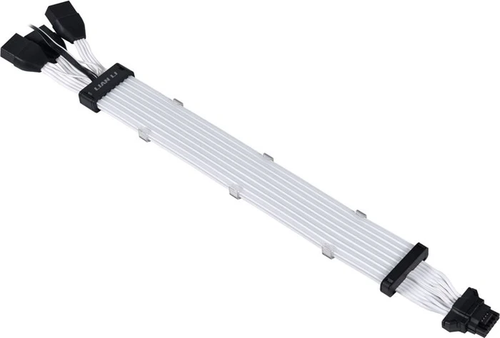 Lian Li Strimer Plus V2 12VHPWR, 16-Pin zu 3x 8Pin PCIe Verlängerungskabel, RGB beleuchtet, 8 LED-Bahnen, 33.5cm